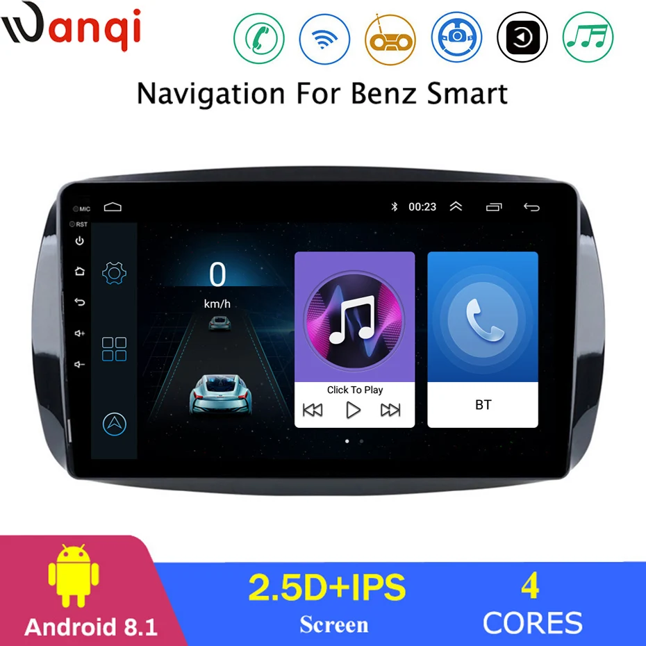 Для Benz Smart Fortwo C453 A453 W453 автомобильный Радио Мультимедиа Видео плеер навигация Android