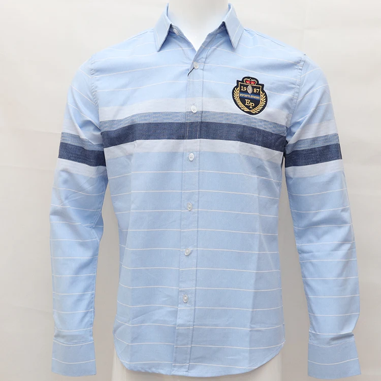 Мужская рубашка с вышивкой camisa masculina хлопковая длинным рукавом для