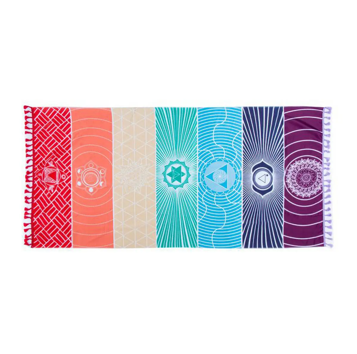 Радужный гобелен из чакр Faroot настенное полотенце пляжный коврик для йоги шаль