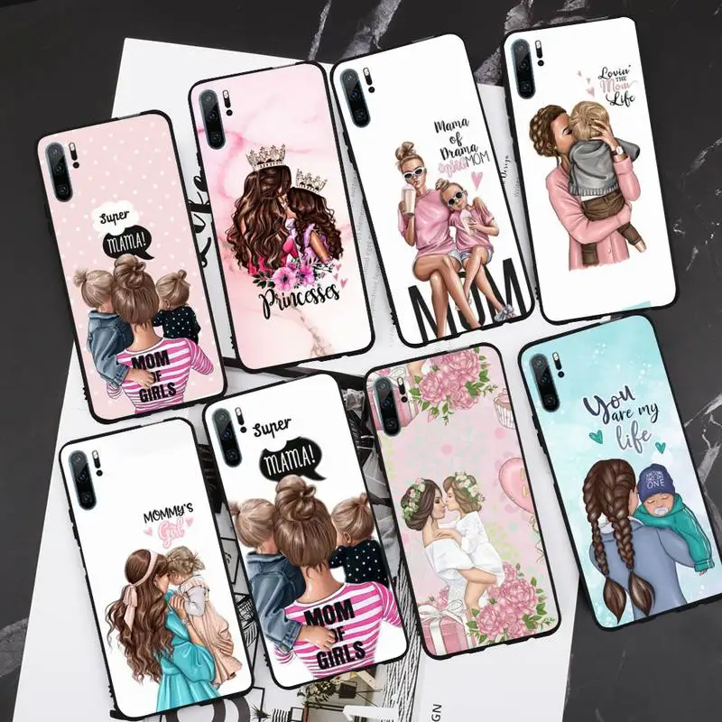 

Baby Super Mom Phone Cases For Huawei P20 P30 P40 lite Pro P Smart 2019 Mate 10 20 Lite Pro Nova 5t
