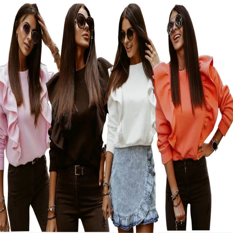 Women Sweetshirts Pullovers Aesthetic Streetwear Women Korean Fashion Designer Blouses Street Style Women's Jackets Spring 2021