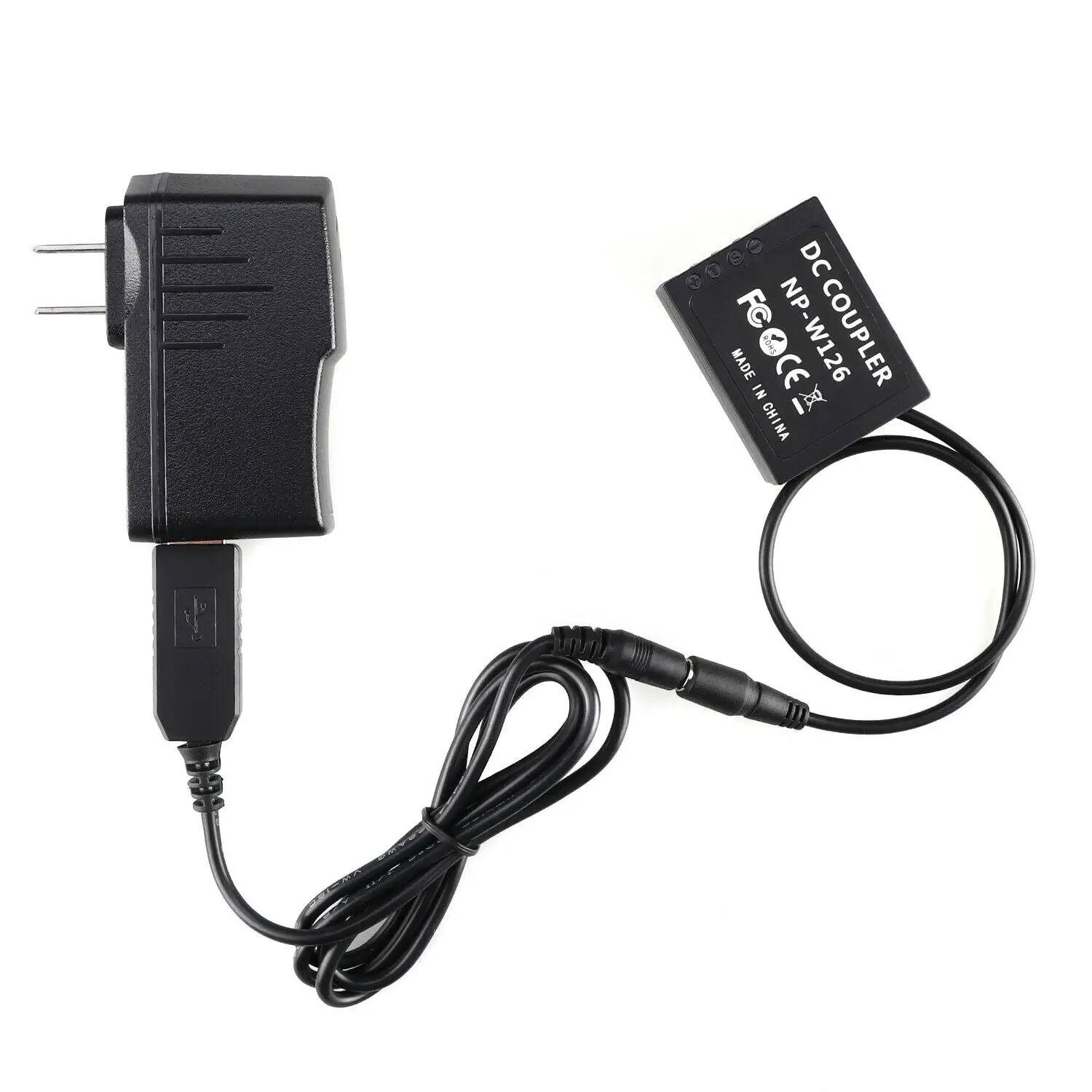 Aвтомобильное зарядное устройство с одним USB NP-W126 манекен шнур аккумулятора + 5V 3A