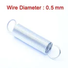 10 шт. пружина удлинителя, оцинкованный открытый крючок, мелкие пружины для мебельной проволоки, диаметр 0,5 мм, внешний диаметр 3-5 мм, Длина 15 мм-60 м