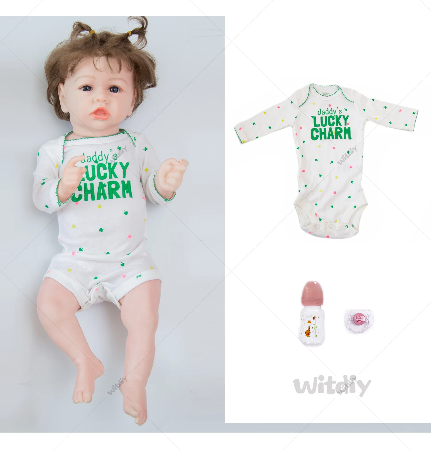 

Witdiy lifelike saskia 58CM bebe reborn reborn baby doll Rebirth doll Baby rebirth silicone doll silicone