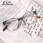 Женская оправа для очков SASAMIA, овальная оправа для очков с прозрачными ножками, оправа для очков для женщин