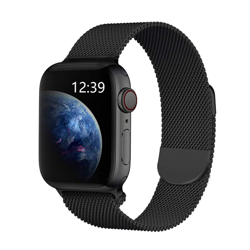 Ремешок для часов, Миланская петля, ремешок для apple watch 5/4/3 apple watch band 44 мм 40 мм, 42 мм, 38 мм, версия наручных часов iwatch из нержавеющей стали тканый магнитный ремешок для часов