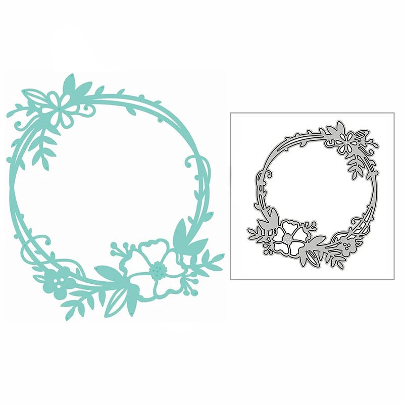 

New Dainty Azalea Floral Wreath 2020 Metal Cutting Dies for DIY Scrapbooking and Card Making Decorative Embossing Craft No Stamp