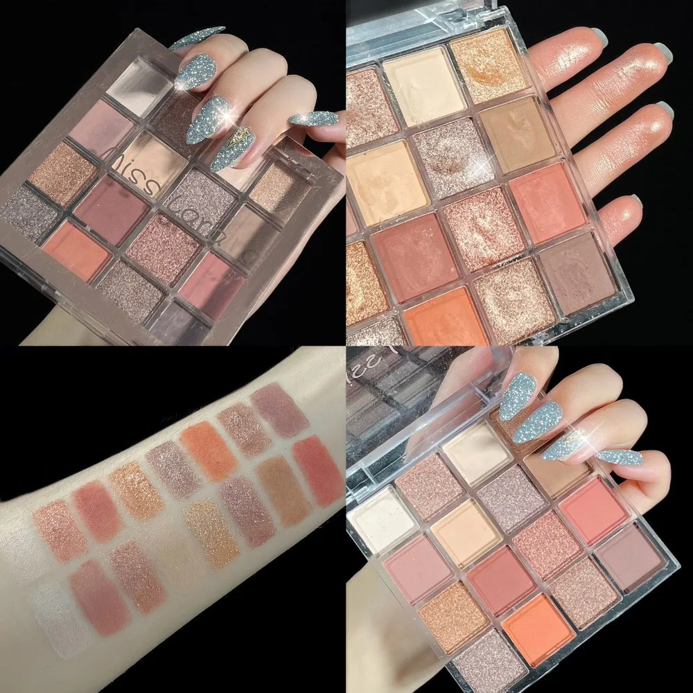 

16 Color Eyeshadow Marble Dish Eye Makeup Waterproof Mineral Powder Shimmer Eye Shadow Make up Palette Cosmetics For Women