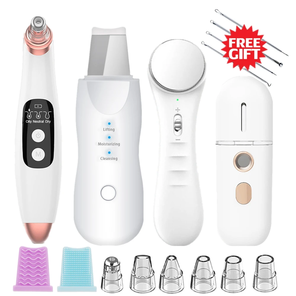 

Ультразвуковой скребок для кожи, Глубокая очистка, подтяжка, удаление черных точек, мини-спрей для лица, эссенция, инструмент для омоложения