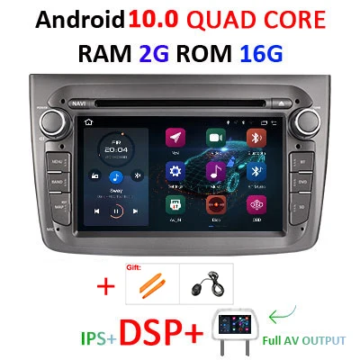 DSP ips HD 4G+ 64G Автомобильный DVD мультимедийный плеер Android 10 gps радио для Alfa Romeo Mito 2008-2012 Авто Радио стерео видео OBD2 DVR - Цвет: 2G16G IPSDSP FULL G