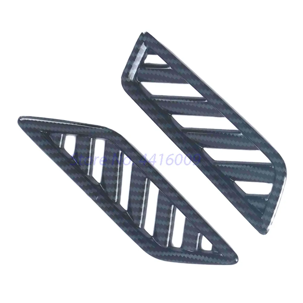 

For Volkswagen VW Golf 8 MK8 R 2021 2022 Front Upper Air Outlet Vent Cover Trim Frame Carbon Fiber nterior Accessories