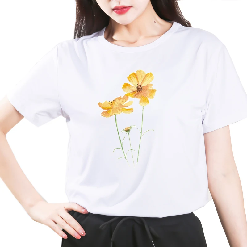 

wild flower Women Tshirt New Vogue Tshirt Graphic Tee Cute Women T-shirt Female Tee Shirt 90s Girls Tee Tshirt