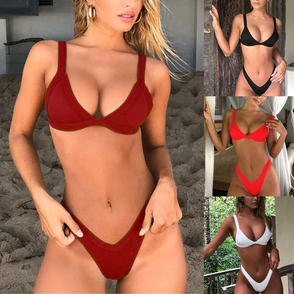 

2021 nuovo costume da bagno sexy europeo e americano da donna bikini multicolore diviso bikini commercio estero