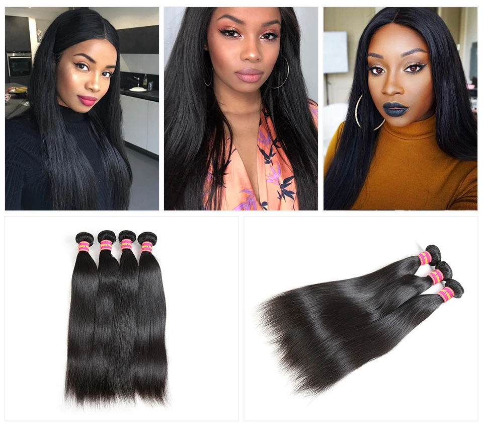 Али искусственные волосы Queen Hair 4 шт. бразильские Прямые вплетаемые волосы пряди натуральные черные цветные волосы Реми пряди человеческих волос для Инструменты для завивки волос