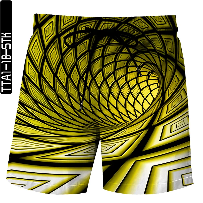 

Summer new 3D digital printing shorts high-quality beach pants three-dimensional elements popular new trends hip-hop style