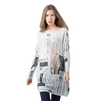 xikoi 2021 new letter print sweaters women winter oversized jumper knitted pullovers tops plus size pull femme