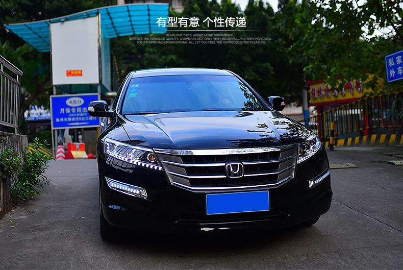 Автомобильный Стайлинг светодиодный HID Rio светодиодный чехол для фары для Honda Crosstour 2011 2012 Биксеноновые линзы ближнего света