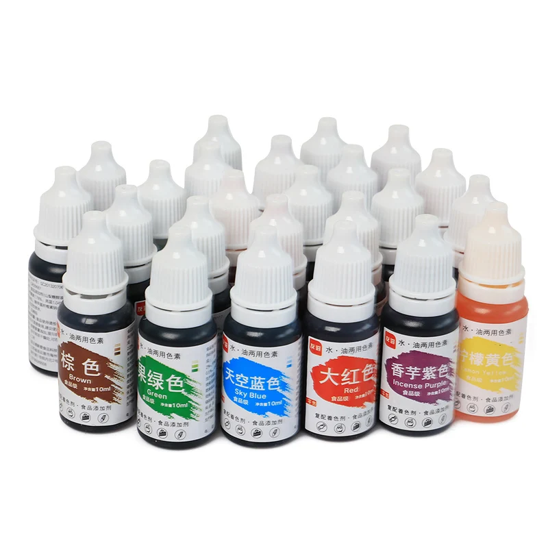 Edible Color Pigment Pastry Tools 10ML Macaron Cream Food Coloring Ingredients Cake Fondant Baking 24 Colors | Дом и сад