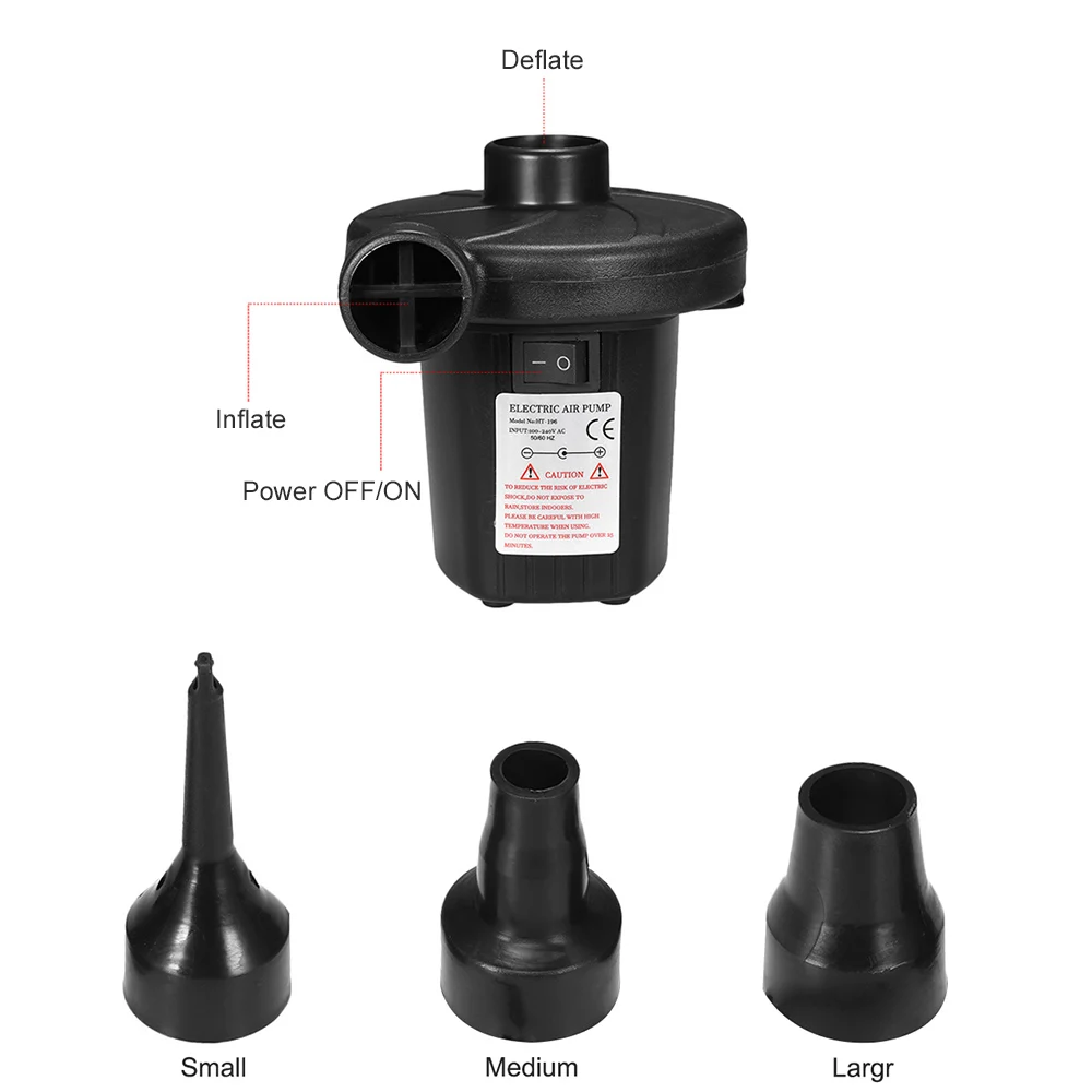 Насос надувной электрический помпа для кемпинга быстрое наполнение матраса