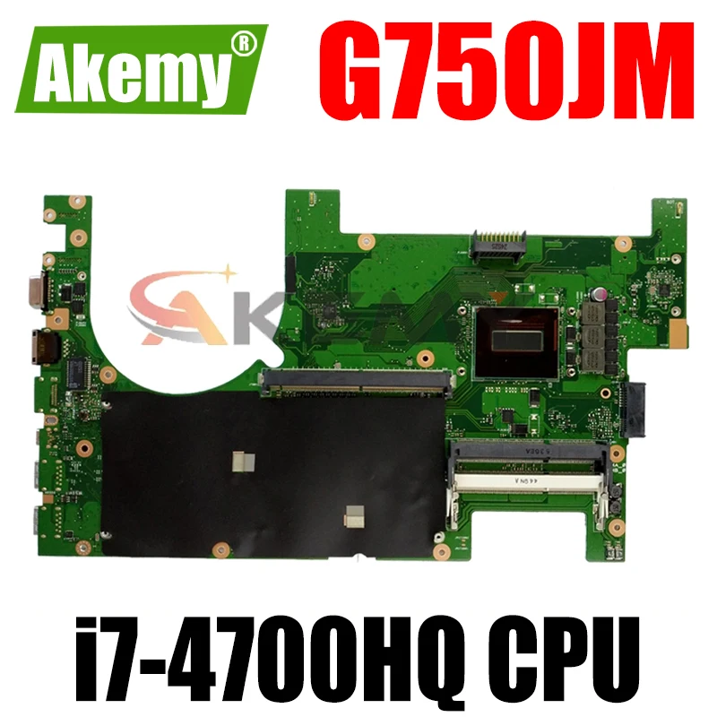 G750JM с i7 4700HQ Процессор 2D Материнская плата ASUS G750J G750JS ноутбука 60NB04J0 MB1030 4 DDR3 Слоты 100%