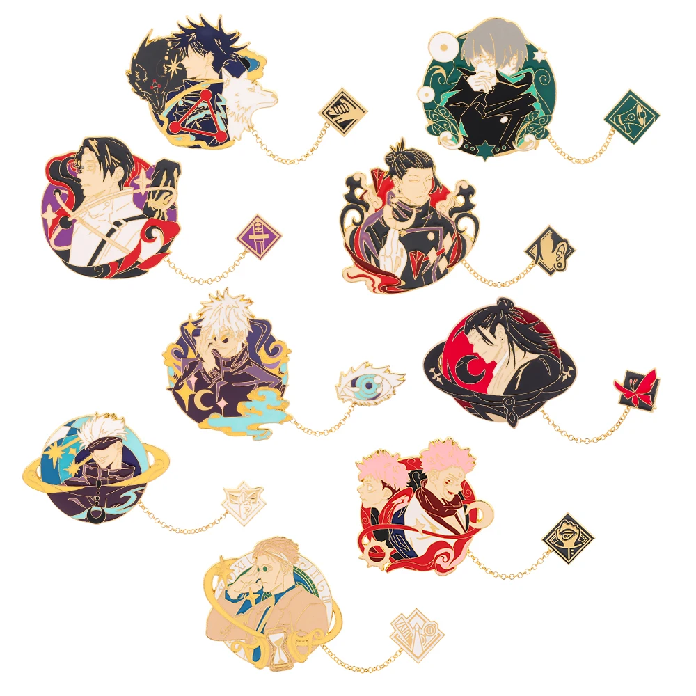 Металлическая брошь Cosmile в стиле аниме юютсу зайсу Джоджо Сатору Бриллиантовая