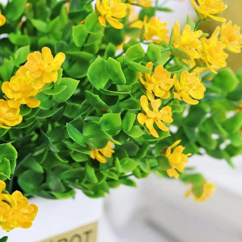 Эвкалипта Моделирование Букет маленький Лотос Искусственные цветы на открытом