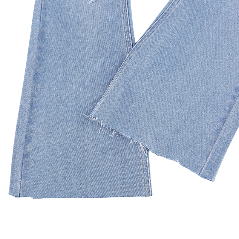 

Kayotuas Women Jeans Trendy Worn-Out Ripped High Waist Flare Loose Spring Autumn Skinny Denim Hole Trousers Hot S-XXL Streetwear