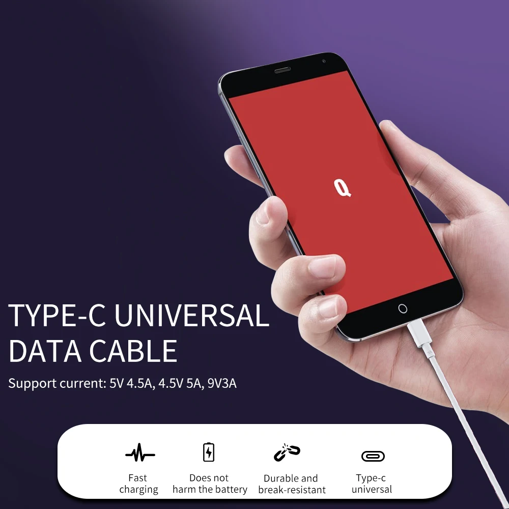5A usb type-C кабель для samsung S9 S8 Быстрая зарядка мобильный телефон зарядный провод USB C