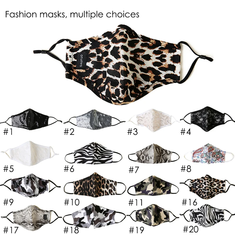 Модный многоразовый защитный фильтр PM2.5 с леопардовым принтом | Дом и сад