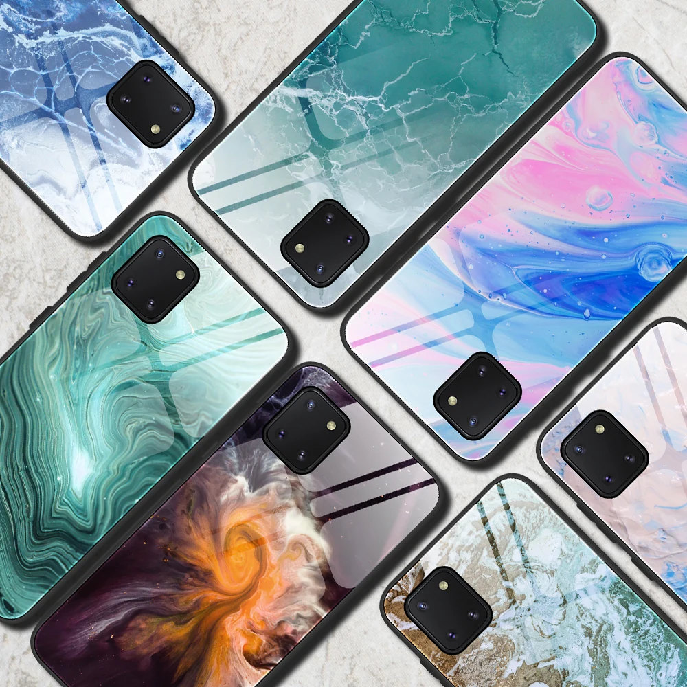 Роскошный мраморный чехол из закаленного стекла для телефона Samsung Galaxy S9 10 11 10E 11Plus