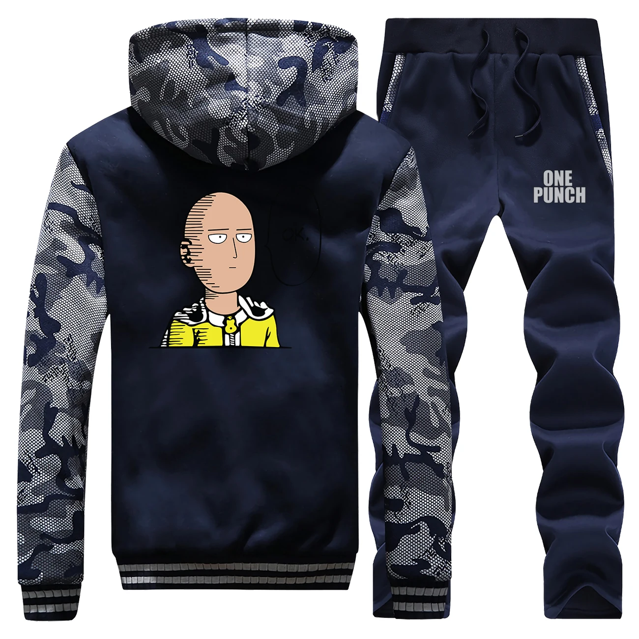 One Punch Man толстовки Сайтама Японская уличная одежда Аниме Мужская Толстовка