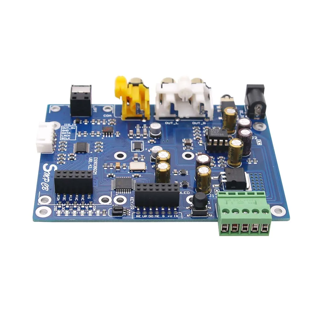 ES9038Q2M DSD декодер DAC поддержка платы IIS 384 кГц коаксиальный оптоволоконный DOP черный