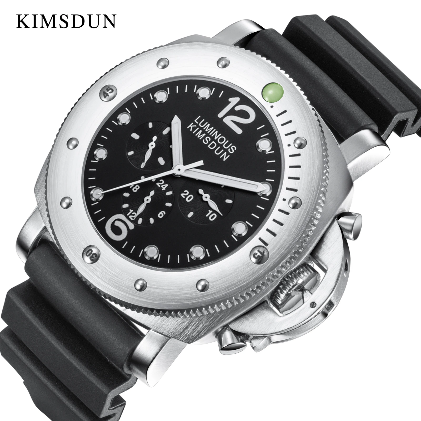 

KIMSDUN Brand Men's Automatic Mechanical Watch Luxury Casual Business Men's Watch Multifunctional Waterproof Silicone Male Clock