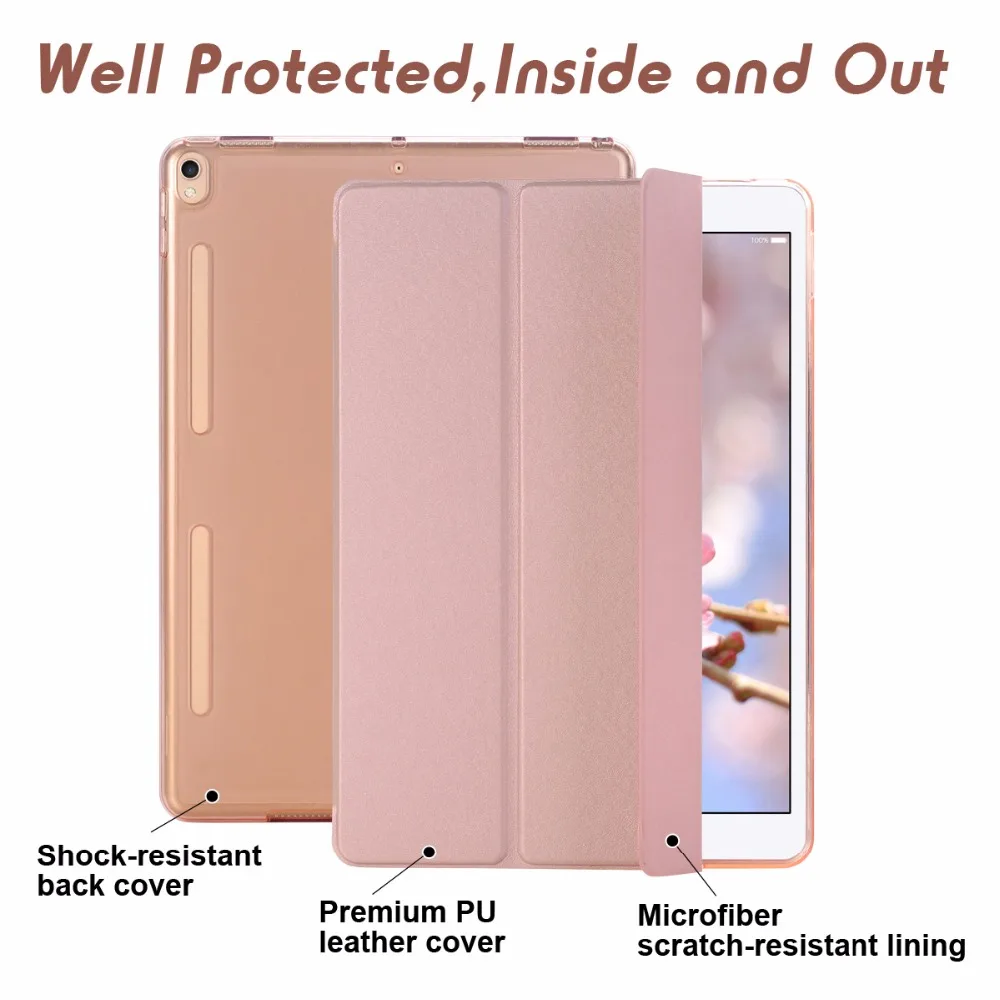 Чехол для iPad Air 3 10 5 2019/iPad Pro тонкий смарт-чехол с подставкой силиконовый + матовый