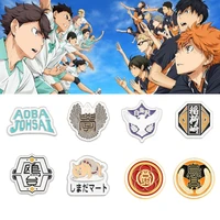 anime haikyuu brooch volleyball boy high school team badge enamel pin brooches cartoon backpack badge jewelry accessories gift