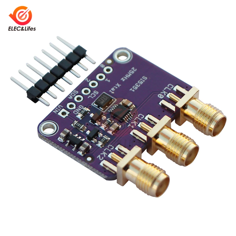 Генератор сигналов Si5351A SI5351 I2C генератор с GY-SI5351 высокочастотный прямоугольных