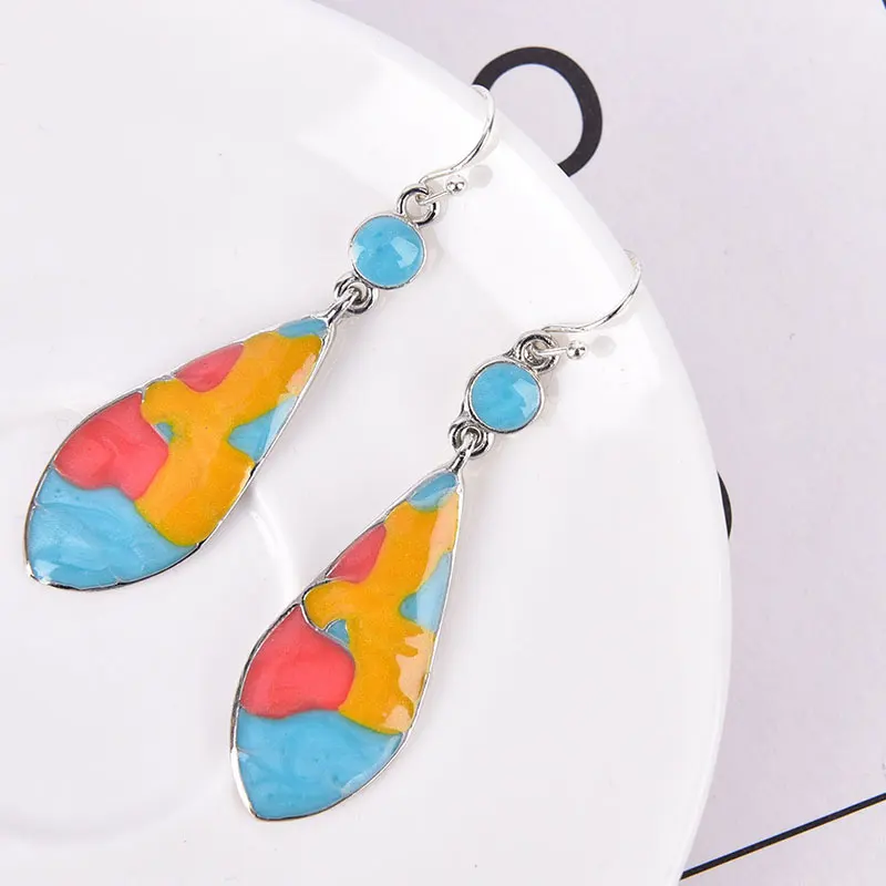 Винтажные серьги из натурального камня 1 пара|Серьги-подвески| |