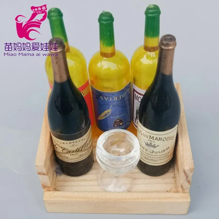 Мини-бутылка для вина, мини-бутылка для напитков для куклы Барби - Color: A7