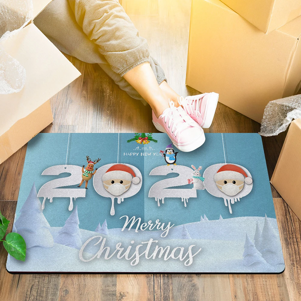 

Christmas Survivors Family Mat Non-slip Christmas Printed Floor Mats Christmas Printed Floor Mats Absorbent Mat Home Decor