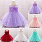 Платье для маленьких девочек на 1 год, летнее платье для новорожденных, платье для крещения, для новорожденных Принцесса платья