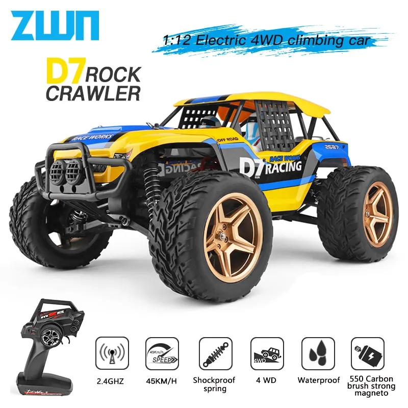 WLtoys 12402a 12428 12429 1:12 RC автомобиль Рок Гусеничный 50 км/ч 4WD Электрический