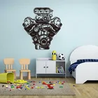Современная Автомобильная Наклейка на стену двигателя гаража автосервис машина для ремонта автомобиля Наклейка на стену виниловый Декор