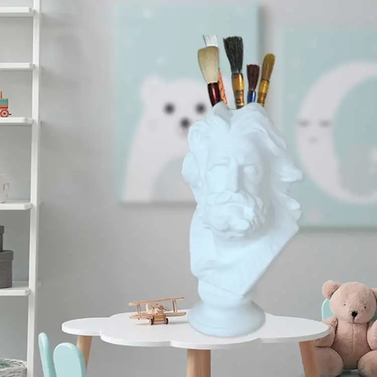 

W&G Modern Nordic Style Creative Portrait Vase Human Head Flower Vases Decorative Ornaments Resin David Home Flowers Art Decor