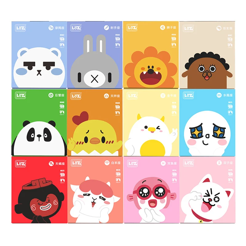 LOZ Алмазный Мини конструктор Рак милая китайская панда Мультяшные персонажи