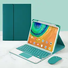 Tablet Case For Samsung Galaxy Tab A7 10.4 2020 Russian Spanish Keyboard Case SM-T500 SM-T505 Cover Bluetooth Keyboard Funda