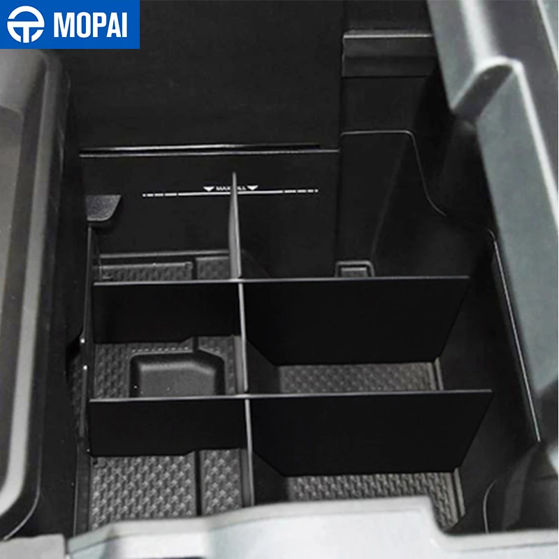 

MOPAI Stowing Tidying for Dodge RAM 2018+ Car Armrest Storage Box Partition Organizer Accessories for Dodge RAM 2018+