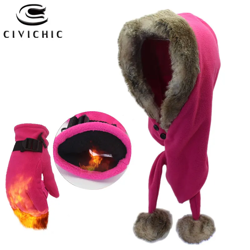 Шикарный мужской Флисовый Шарф шапка перчатки 3 предмета Комплект для женщин