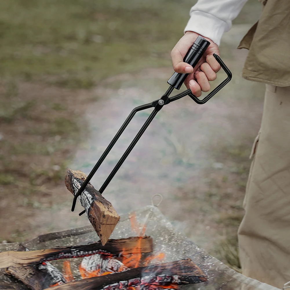 

Outdoor Camping Barbecue Charcoal Clamp Portable Cooking Fire Tongs Heating Clip Picnic Kitchen Cookware Tool BBQ Accessories