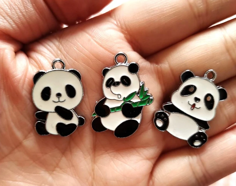 Микс новых 100 шт. Панда и металлическими декоративными элементами DIY Подвески