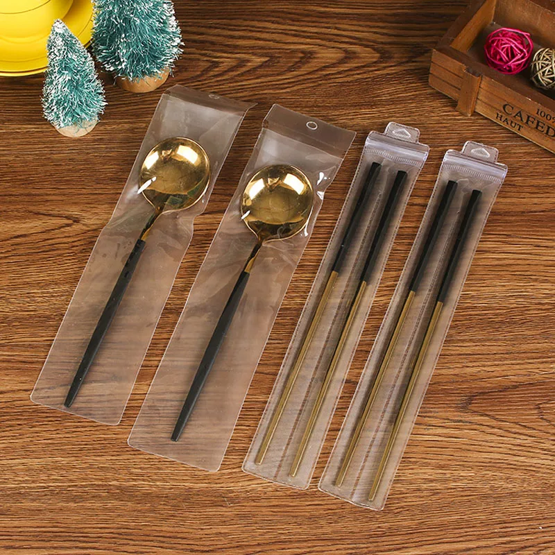 

100 шт. Пластик посуда сумка для хранения Матовые прозрачные столовые приборы, ложка, вилка палочки дозирующая детская ложка для потребитель...